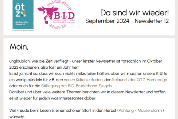 NEWSLETTER 12 – September 2024