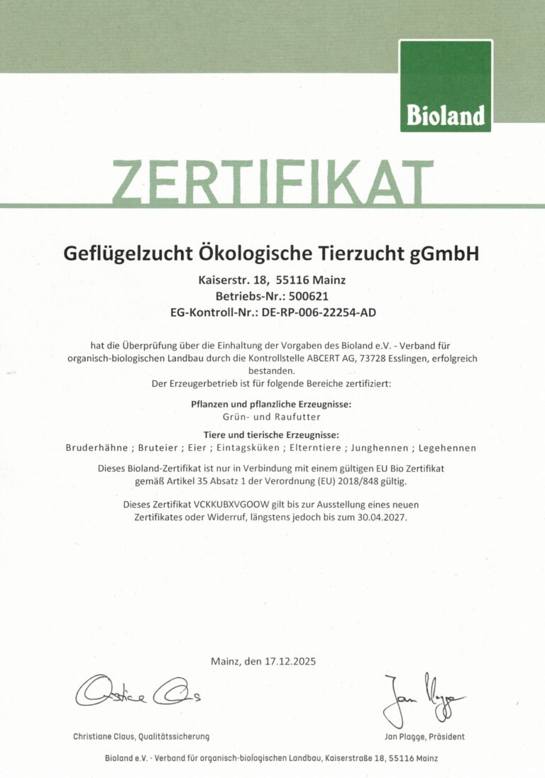 Bio-Zertifizierung